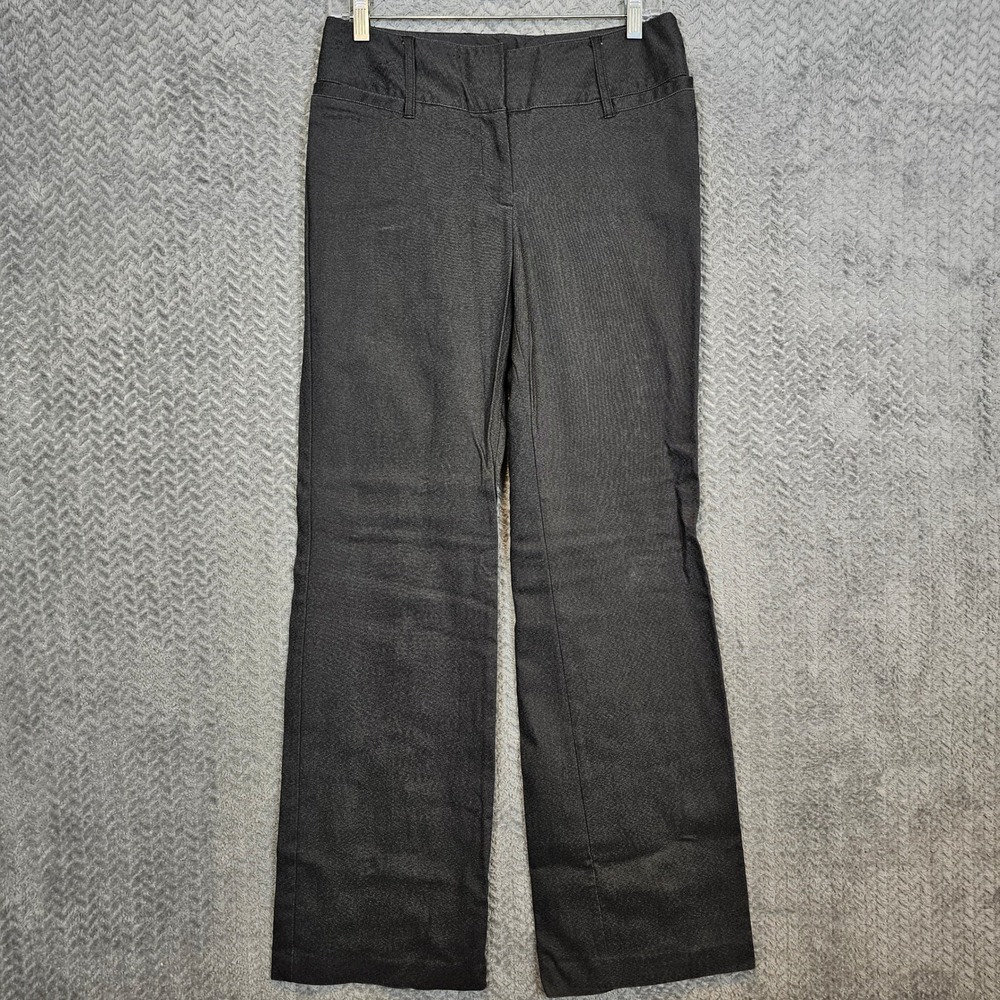 Express Stretch Trousers Womens 7/8L Dark Gray Bootcut Business Casual Pants